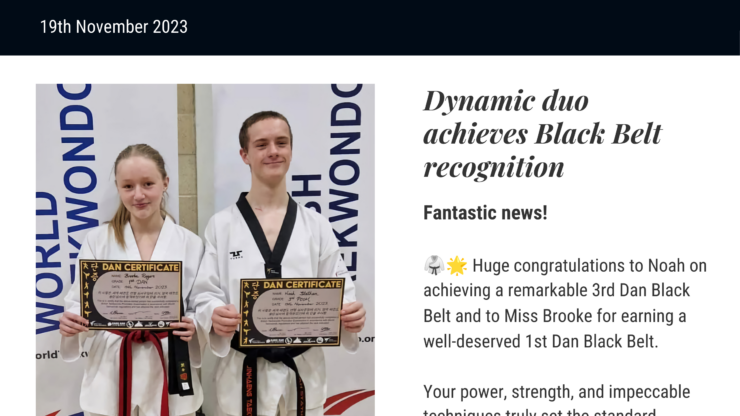 Black Belt success November 2023